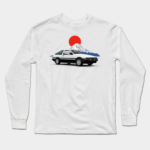 Sprinter Fuji JDM Japan Print Long Sleeve T-Shirt by Auto-Prints